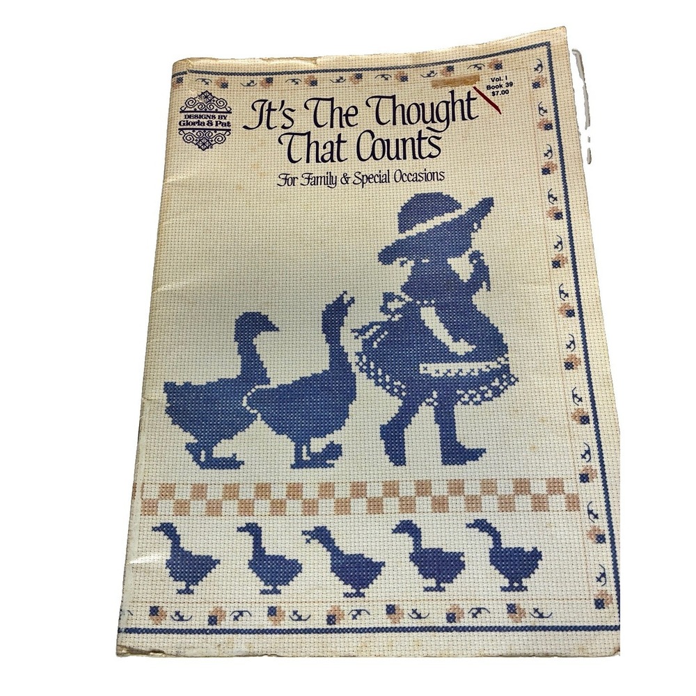 It's The Thought That Counts  Gently Used Cross Stitch Book, 60 Designs
